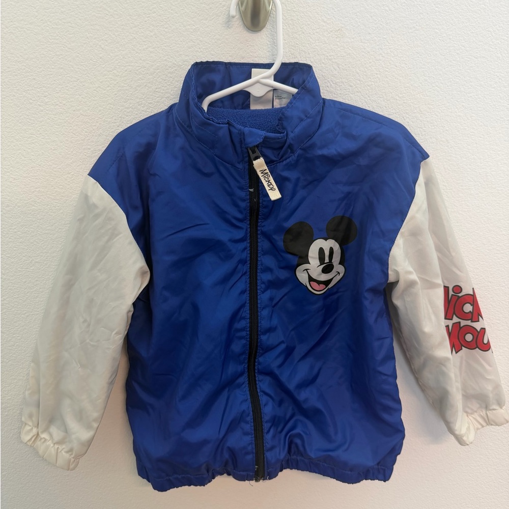 Disney Mickey Mouse Kids Raincoat - Blue and White